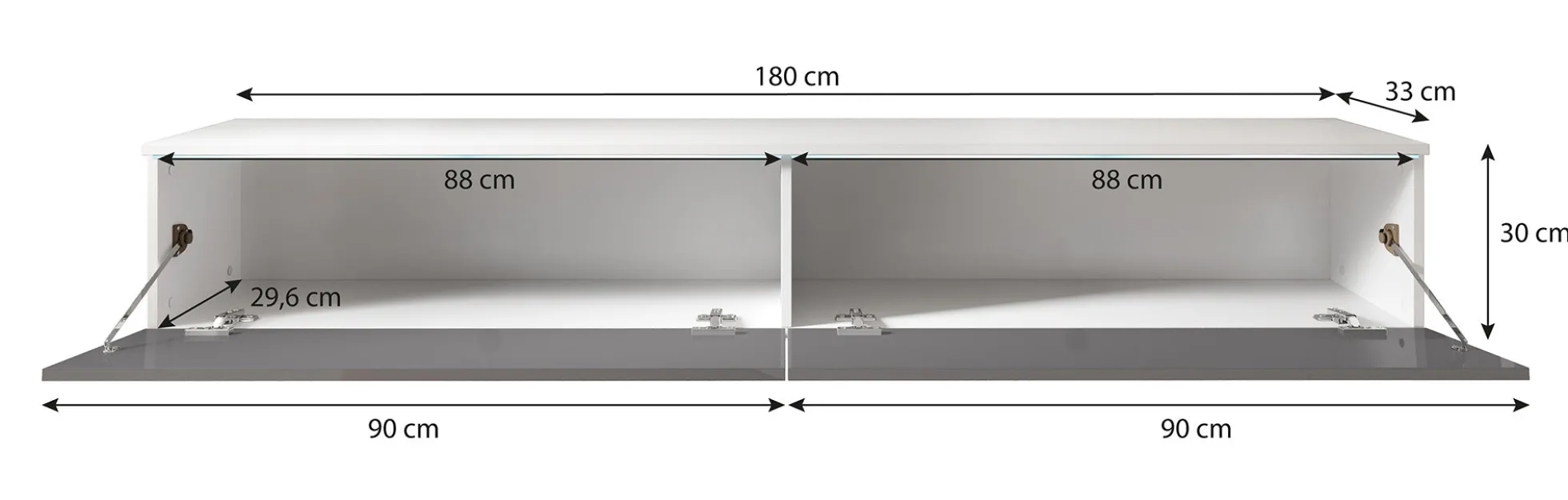 Dixon - TV-Meubel - Wit - 180 cm