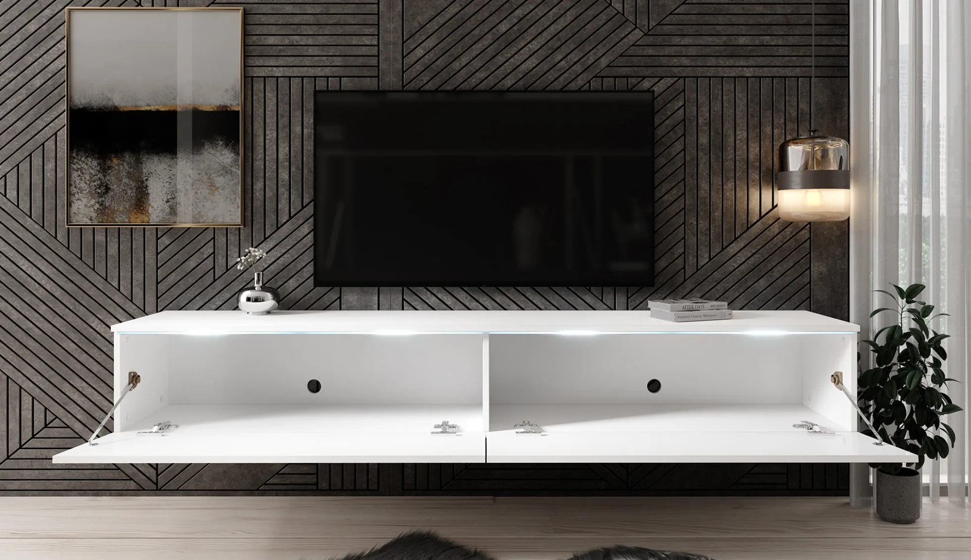 Dixon - TV-Meubel - Wit - 180 cm