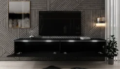 Dixon - TV-Meubel - Zwart - 180 cm