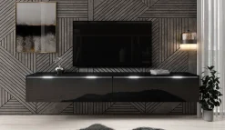 Dixon - TV-Meubel - Zwart - 180 cm