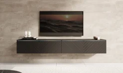 Dixon - TV-Meubel - Zwart visgraat - 180 cm