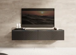 Dixon - TV-Meubel - Zwart visgraat - 140 cm