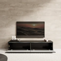 Dixon - TV-Meubel - Zwart visgraat - 140 cm