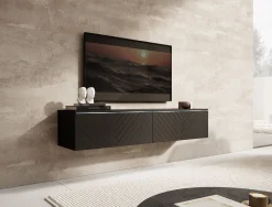Dixon - TV-Meubel - Zwart visgraat - 140 cm