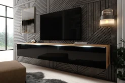 Dixon - TV-Meubel - Zwart/eiken - 180 cm