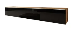 Dixon - TV-Meubel - Zwart/eiken - 180 cm
