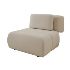 Dolo - Fauteuil - Stof beige - 98x129x82 cm