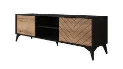 Dolores - TV-Meubel - Eiken/zwart - 154 cm