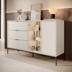 Dominica - Dressoir - Beige - 150x40x92 cm