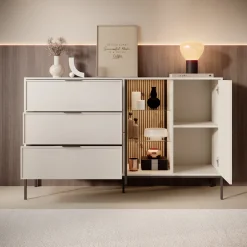 Dominica - Dressoir - Beige - 150x40x92 cm