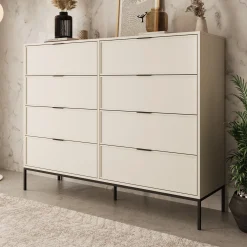 Dominica - Ladekast met 8 lades - Beige - 150x40x115 cm
