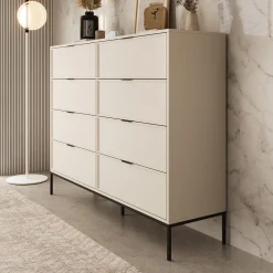 Dominica - Ladekast met 8 lades - Beige - 150x40x115 cm