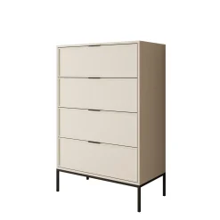 Dominica - Ladekast met 4 lades - Beige - 76x40x115 cm