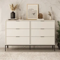 Dominica - Ladekast met 6 lades - Beige - 150x40x92 cm