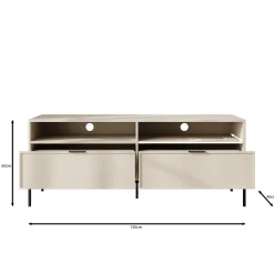 Dominica - TV-Meubel - Beige - 150x40x60 cm