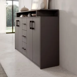 Duna - Dressoir - Antraciet - 139x34x90 cm