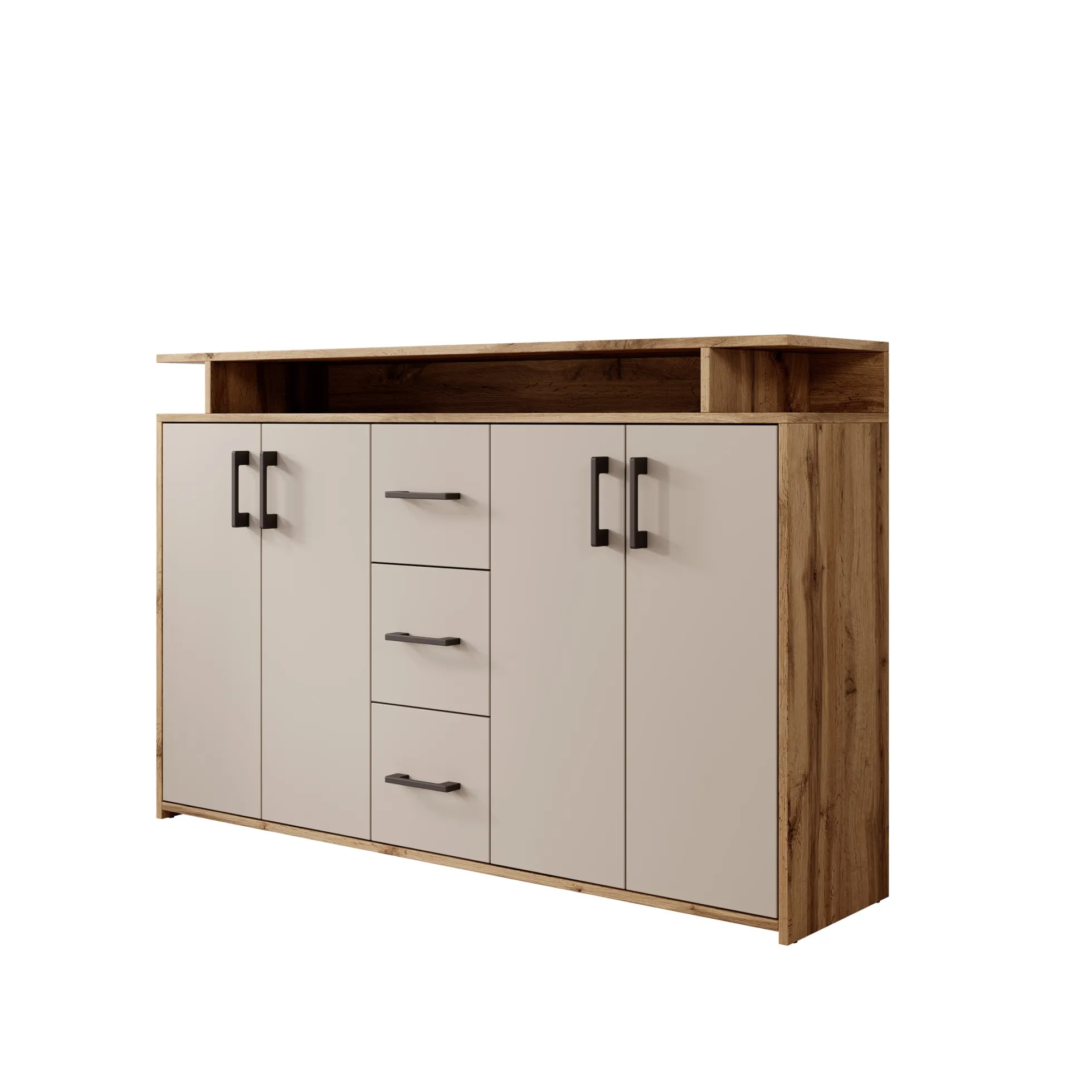 Duna - Dressoir - Eikenpatroon/Beige - 139x34x90 cm