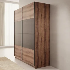 Duvano - Kledingkast 2 schuifdeuren - Eikenpatroon - 170x61x210 cm