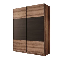 Duvano - Kledingkast 2 schuifdeuren - Eikenpatroon - 170x61x210 cm