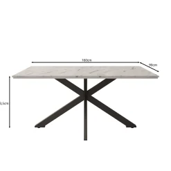 Eetkamertafel Wabe - Betonlook - 160x90x74 cm