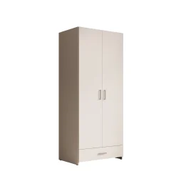 Elario - Kledingkast met 2 deuren - Wit - 80x54x191 cm