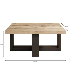 Elys - Salontafel - Eikenpatroon - 102x60x44 cm
