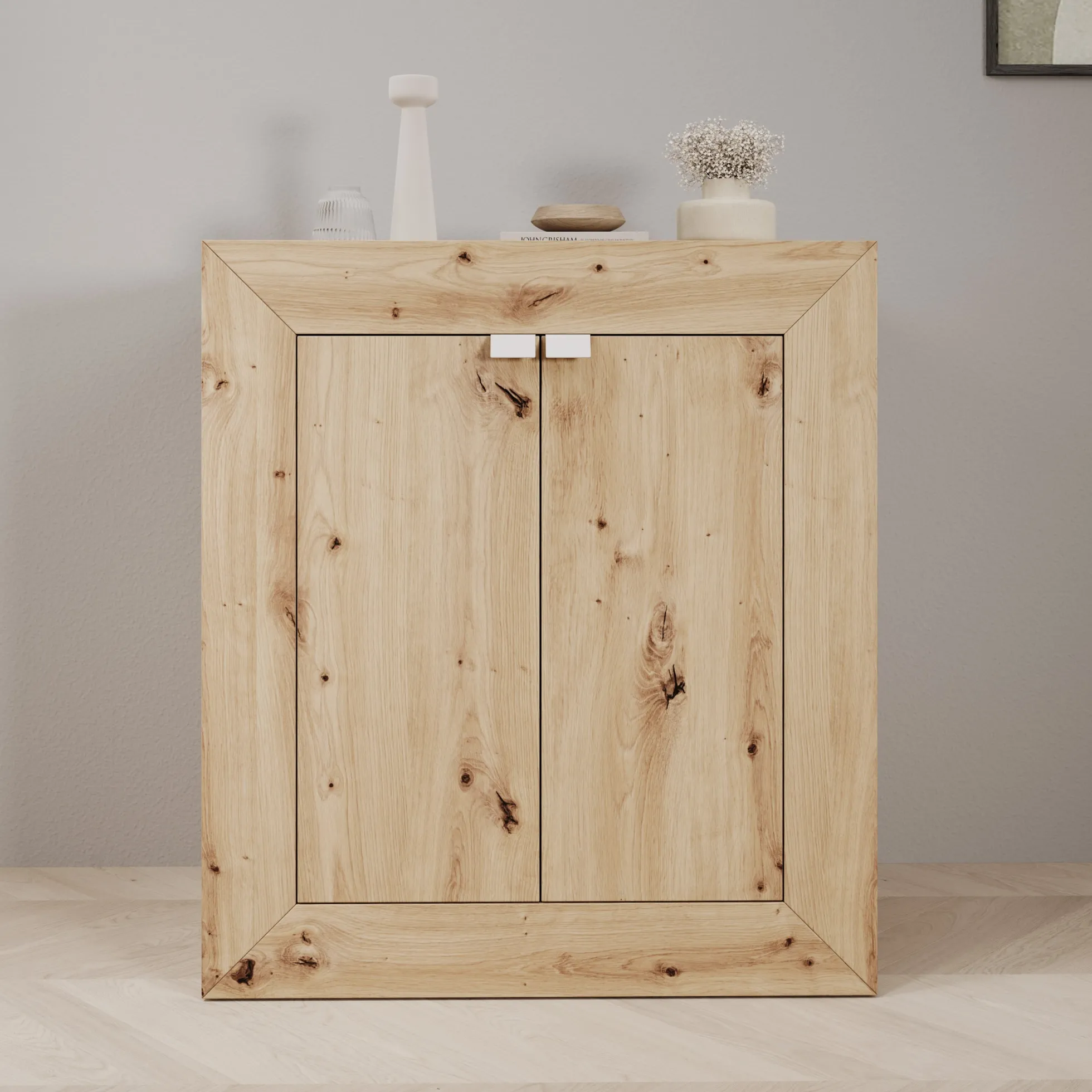 Emino - Bureau - Eikenpatroon - 72x47x79 cm