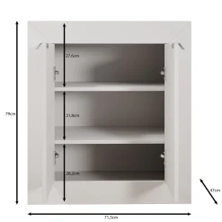 Emino - Bureau - Eikenpatroon - 72x47x79 cm