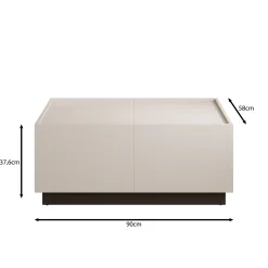Emino - Salontafel - Beige - 90x58x38 cm