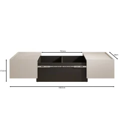 Emino - Salontafel - Eikenpatroon - 90x58x38 cm