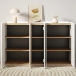 Encore - Schoenenkast met 9 vakken - Wit - 156x40x95xm