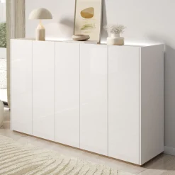 Encore - Schoenenkast met 9 vakken - Wit - 156x40x95xm