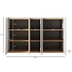 Encore - Schoenenkast met 9 vakken - Wit - 156x40x95xm