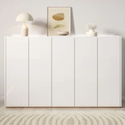 Encore - Schoenenkast met 9 vakken - Wit - 156x40x95xm