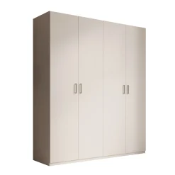 Enzio - Kledingkast 4 deurs - Wit - 178x54x211 cm