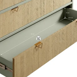 Essence - Ladekast - Groen - Licht eiken - 106x38x81 cm
