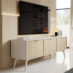Essence - TV-Meubel - Beige/licht eiken - 158 cm