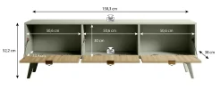 Essence - TV-Meubel - Groen/licht eiken - 158 cm