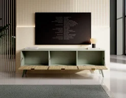 Essence - TV-Meubel - Groen/licht eiken - 158 cm