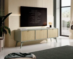 Essence - TV-Meubel - Groen/licht eiken - 158 cm