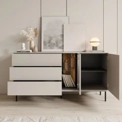 Estrella - Dressoir - Beige - 161x41x83 cm