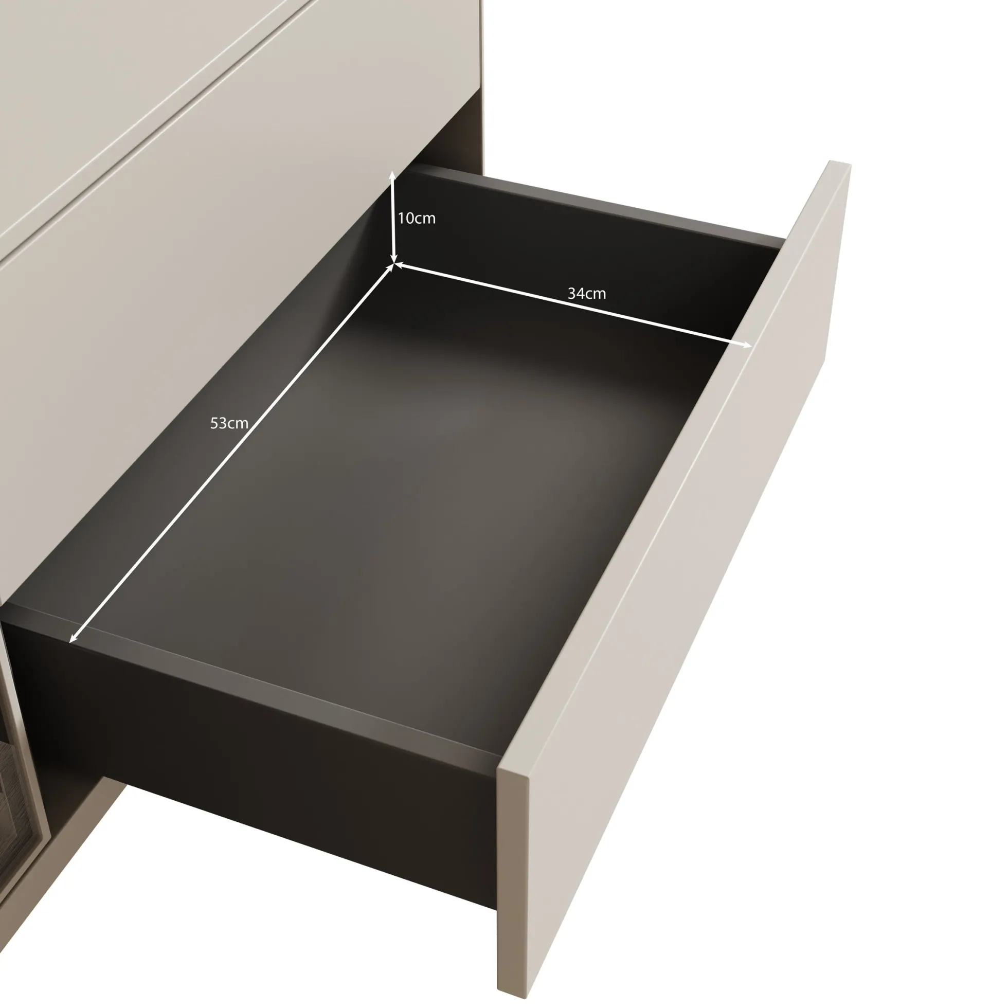 Estrella - TV-Meubel - Beige - 194x41x56 cm