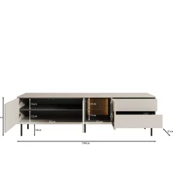 Estrella - TV-Meubel - Beige - 194x41x56 cm