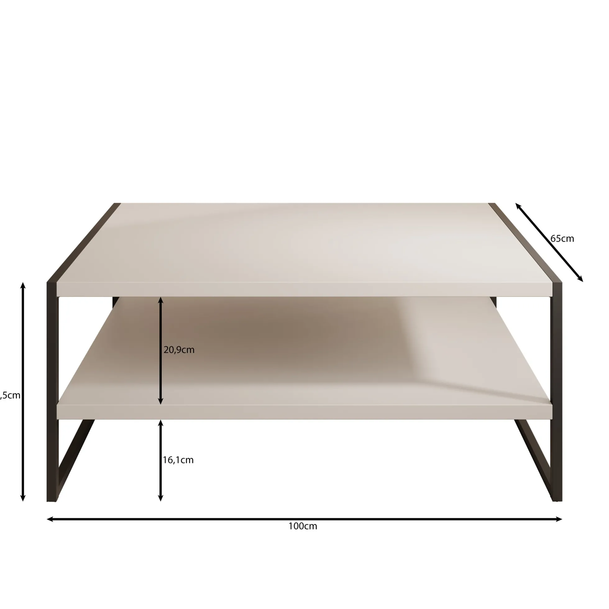 Etsu - Salontafel - Beige - 100x65x43 cm