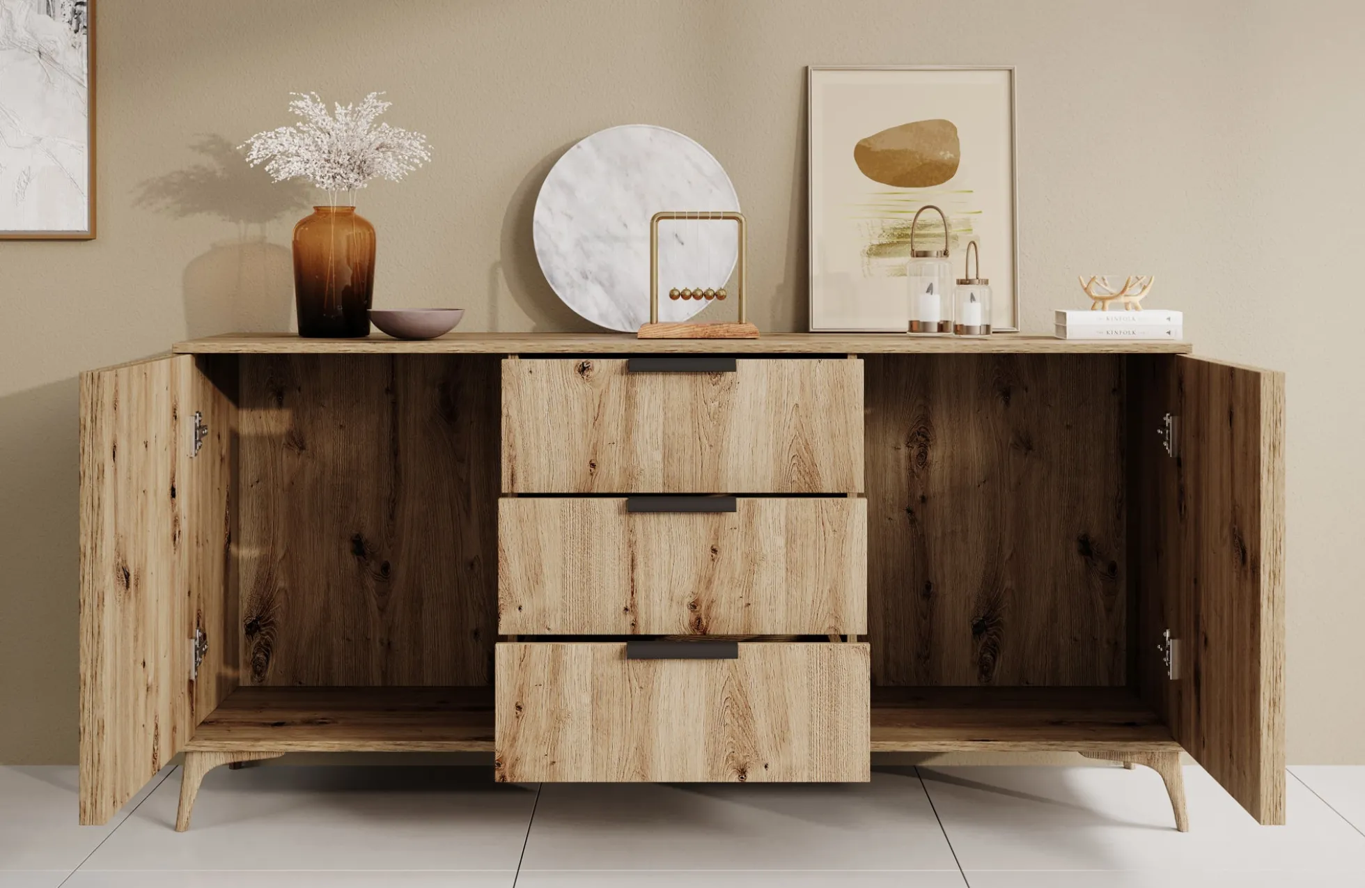 Evy - Dressoir - Eiken - 150x40x72 cm