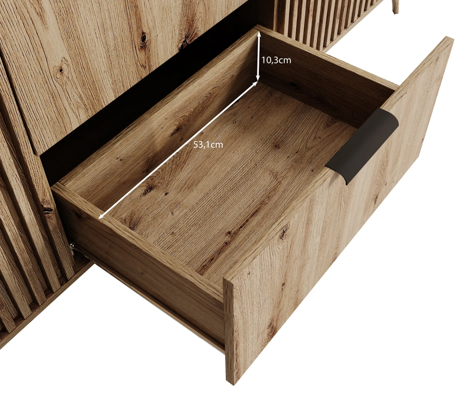 Evy - Kledingkast 3-deurs - Eiken - 185x60x192 cm