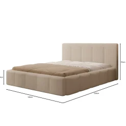 Excalibur - Tweepersoonsbed - Teddystof beige - 160x200 cm