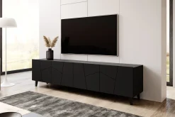 Ezer - TV-Meubel - Mat zwart