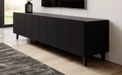 Ezer - TV-Meubel - Mat zwart