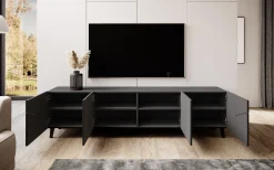 Ezer - TV-Meubel - Mat zwart